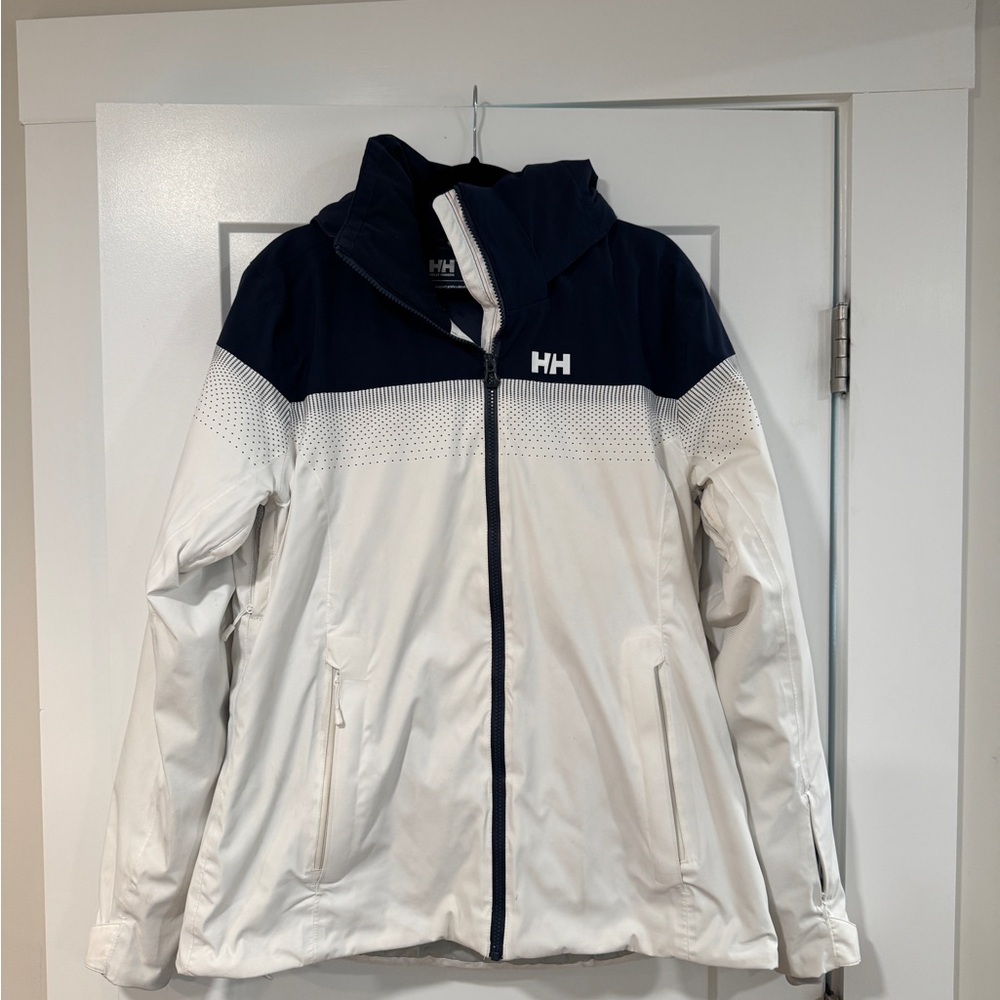 Helly Hansen Navy and White Hooded Jacket